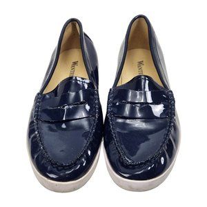 WANTED Girls Tabor Navy Patent Loafers Closed Toe Dress Shoes Slip On Size 6